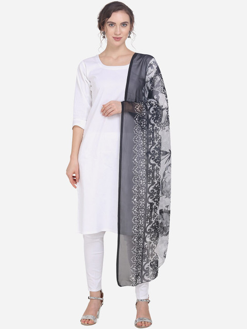 

mf Black & White Printed Dupatta
