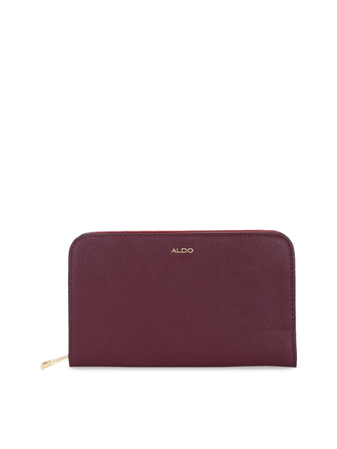 

ALDO Women Purple Solid Zip Around Wallet
