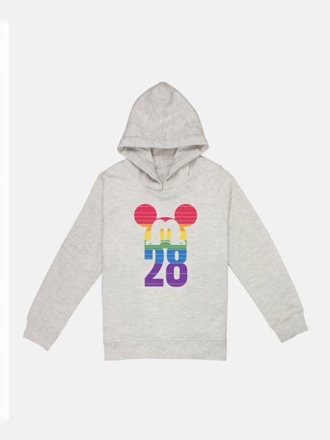 

Kids Ville Boys Grey Mickey & Friends Printed Hooded Sweatshirt