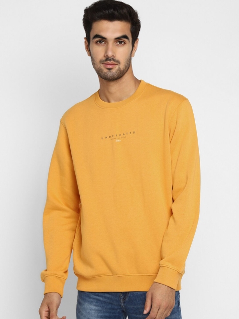 

Octave Men Yellow Solid Sweatshirt