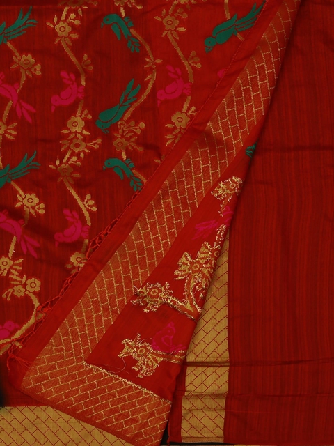 

Pothys Black & Red Art Silk Woven Design Saree