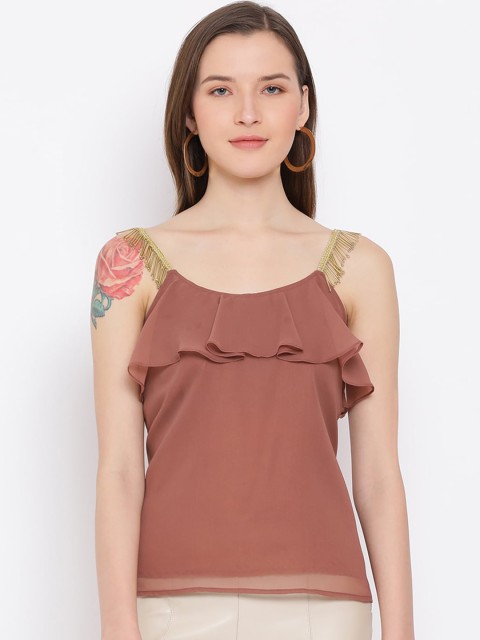 

ALL WAYS YOU Women Brown Solid Top