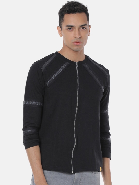 

Campus Sutra Men Black Solid Windcheater Bomber Jacket