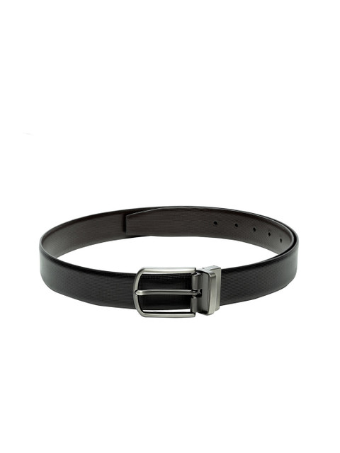 

Teakwood Leathers Men Black Textured Belt