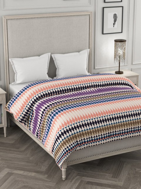 

Portico New York Multicoloured Striped Heavy Winter 120 GSM Double Bed Comforter, Multi