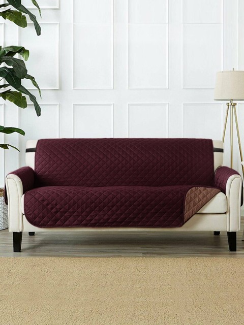 

Rajasthan Decor 2 Seater Brown Quilted Sofa Cover