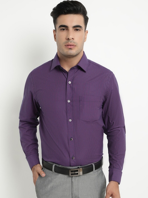 

COBB Men Purple Regular Fit Solid Formal Shirt