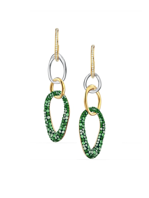 

SWAROVSKI Green Mixed Metal Finish The Elements Pierced Earrings
