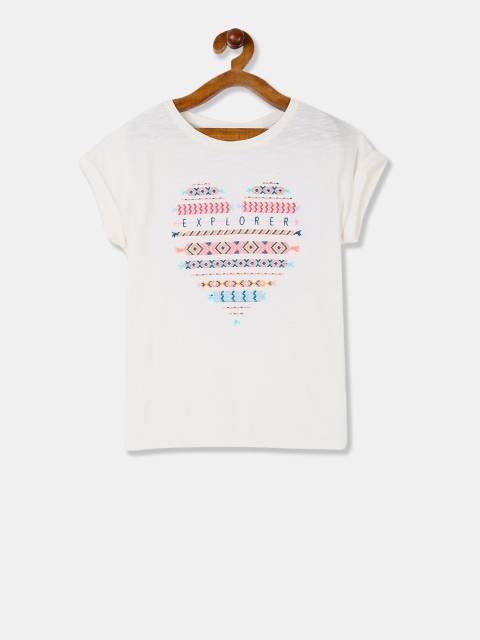 

GAP Girls White Graphic Jersey Tee