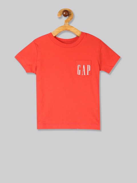 

GAP Boys Orange Solid Round Neck T-shirt