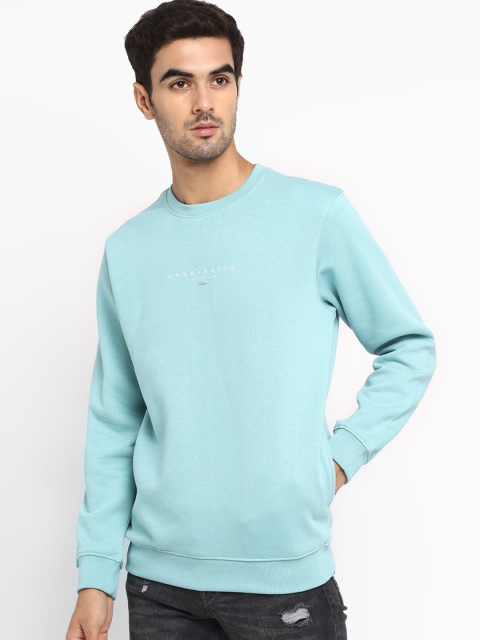 

Octave Men Blue Solid Sweatshirt
