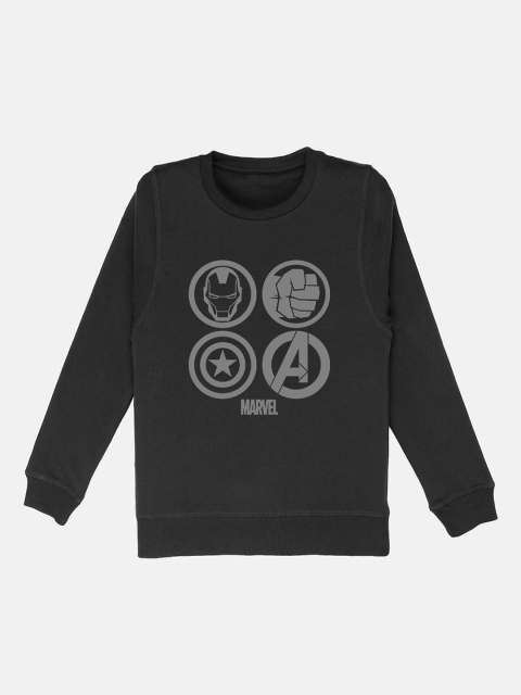 

Kids Ville Boys Black & Grey Avengers Printed Sweatshirt