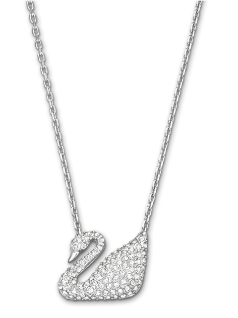 

SWAROVSKI Silver-Toned Rhodium-Plated CZ Studded Metal Chain