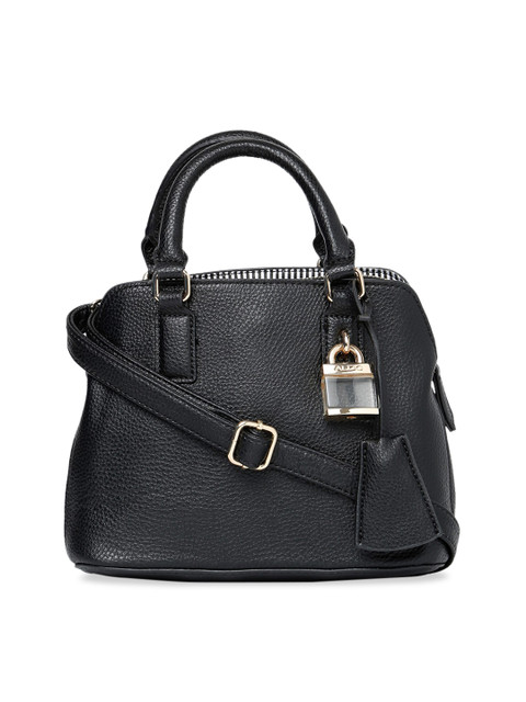 

ALDO Black Solid Handheld Bag