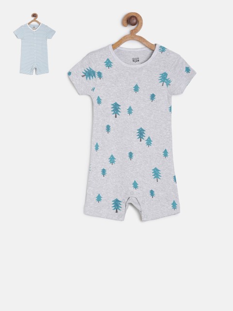 

MINI KLUB Infants Boys Pack Of 2 Rompers, Grey