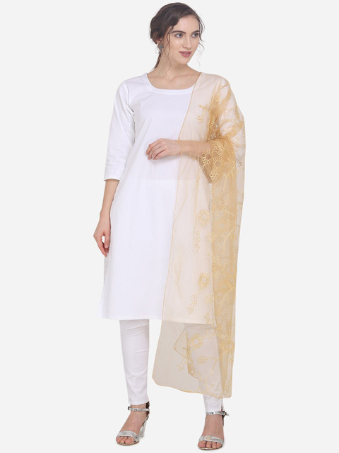 

mf Beige Embroidered Dupatta