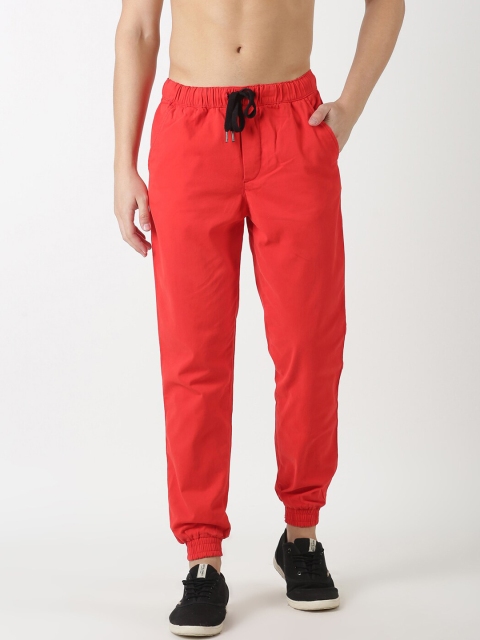 

Blue Saint Men Red Slim Fit Solid Joggers