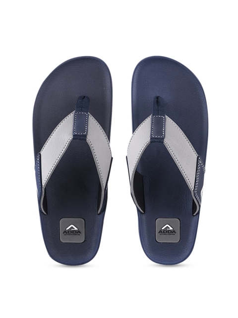 

Adda Men Grey Solid Thong Flip-Flops