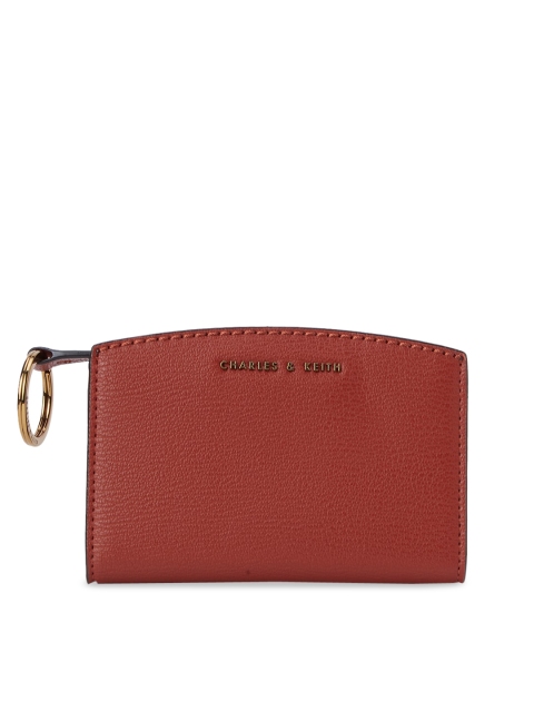 

CHARLES & KEITH Women Brown Textured Two Fold Wallet