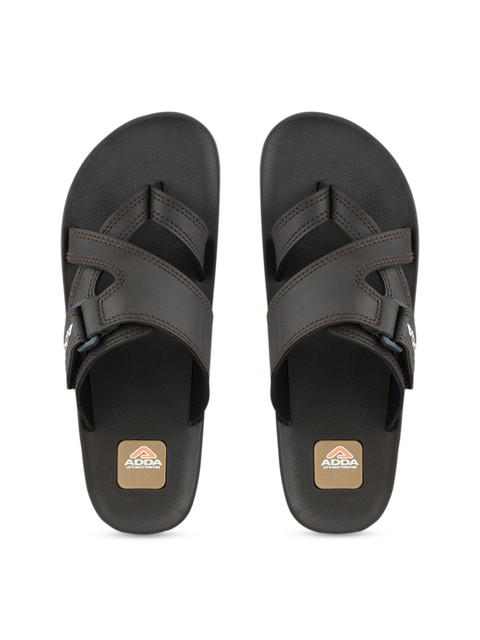 

Adda Men Brown Solid Comfort Sandals
