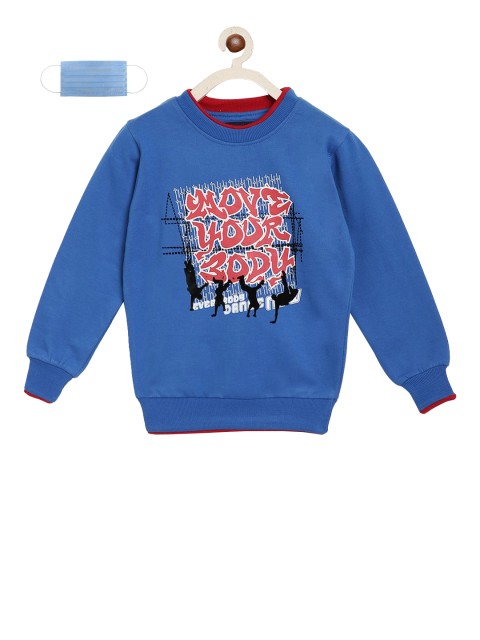 

Lil Tomatoes Boys Blue Printed Sweatshirt
