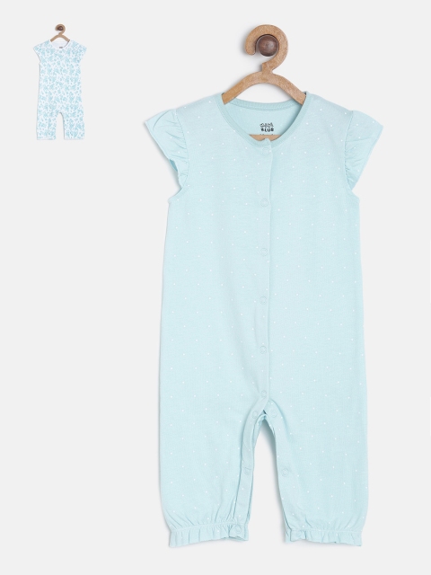 

MINI KLUB Infants Girls Pack Of 2 Rompers, Blue