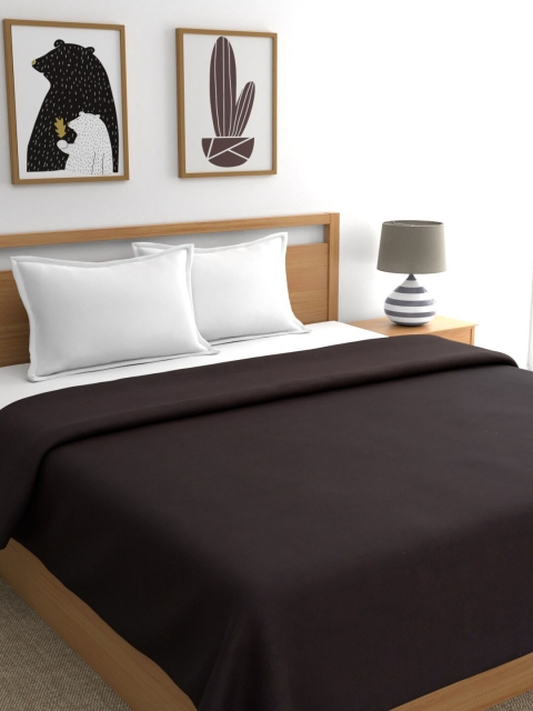 

A Homes Grace Brown Solid Mild Winter 300 GSM Double Bed Blanket