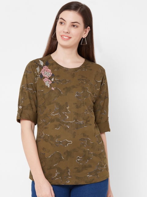 

Juliet Women Green Printed Top