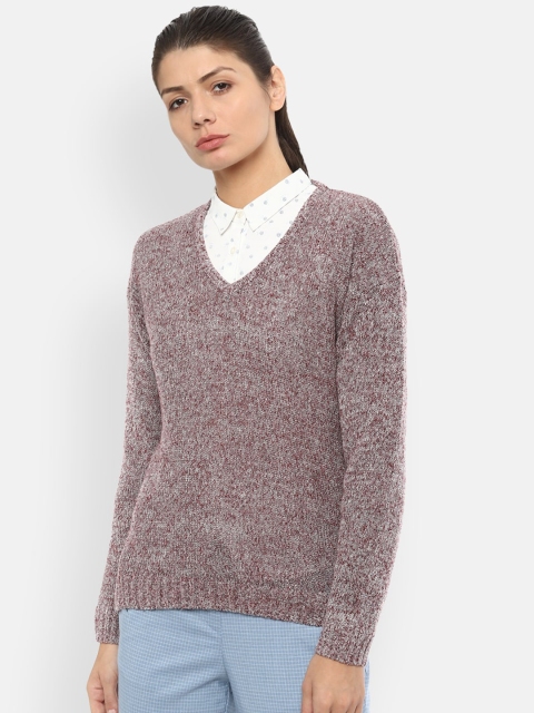 

Van Heusen Woman Women Beige Solid Pullover Sweater