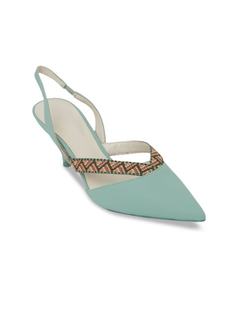 

CHARLES & KEITH Women Green Woven Design Pumps