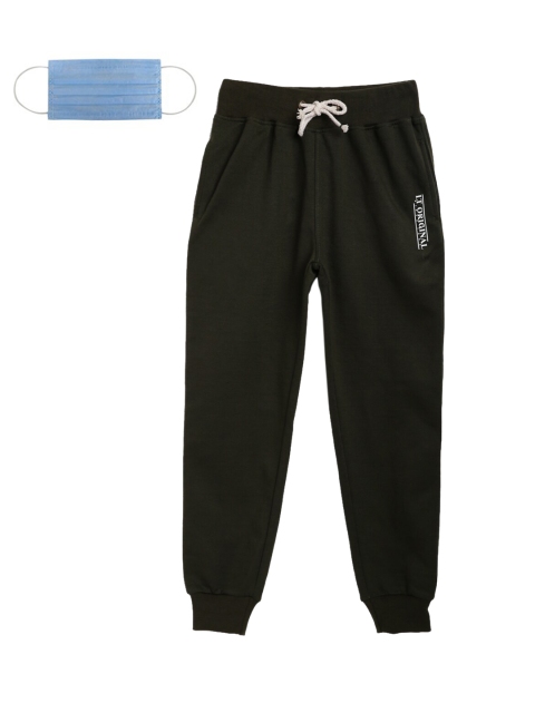 

Lil Tomatoes Boys Green Solid Track Pants