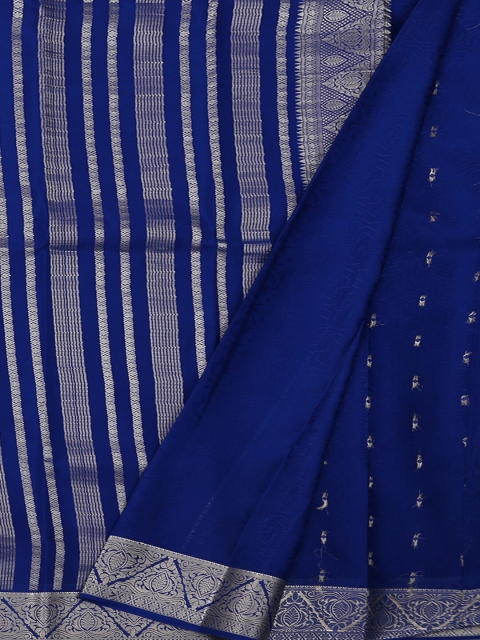 

Pothys Blue Woven Design Pure Silk Saree