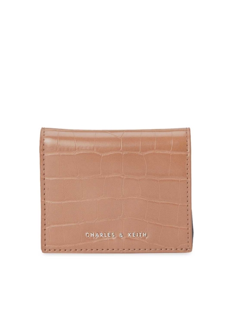 

CHARLES & KEITH Women Pink Solid Two Fold Wallet