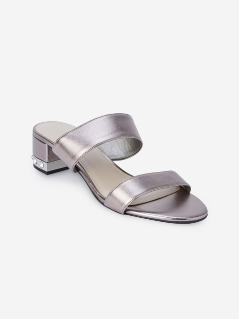 

CHARLES & KEITH Women Grey Solid Block Heels