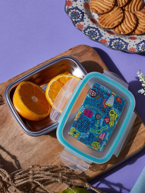 

Chumbak Blue Stainless Steel Lunch Box