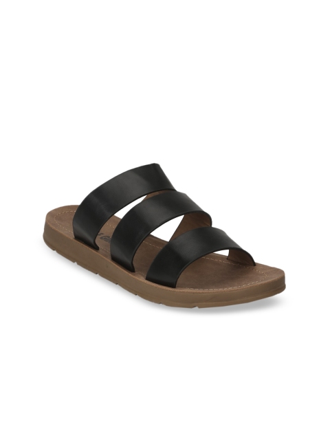 

Truffle Collection Women Black Solid PU T-Strap Flats
