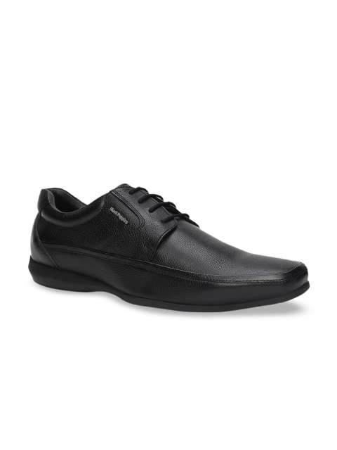 

Hush Puppies Men Black Solid Leather Formal Derbys