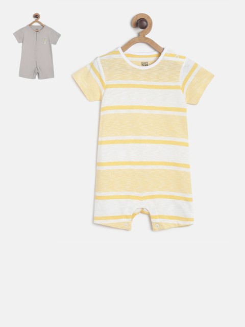 

MINI KLUB Infants Boys Pack Of 2 Rompers, Grey