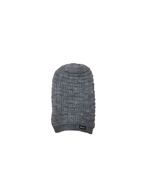 

Gajraj Unisex Grey Self Design Beanie