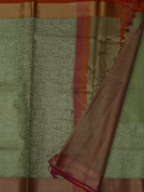 

Pothys Green Woven Design Saree