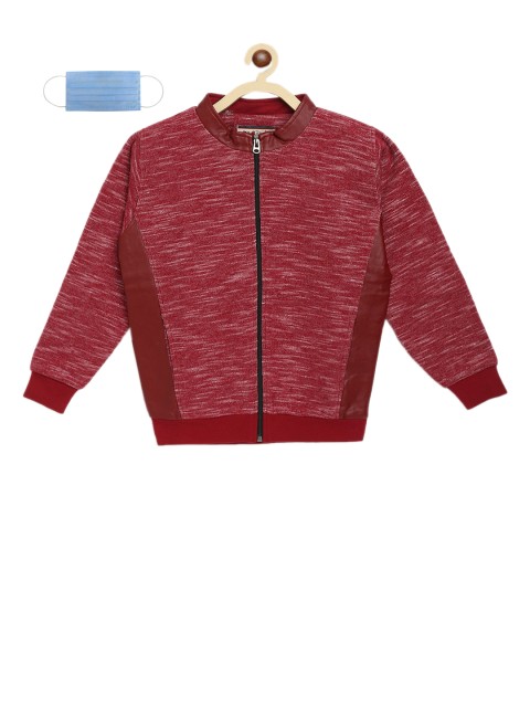 

Lil Tomatoes Boys Red Solid Lightweight Bomber