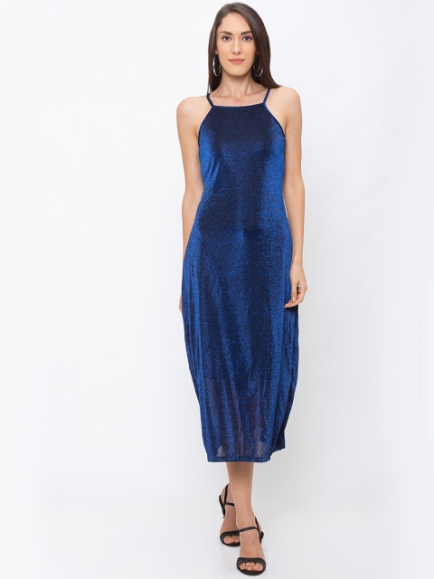 

Globus Women Navy Blue Solid Sheath Dress