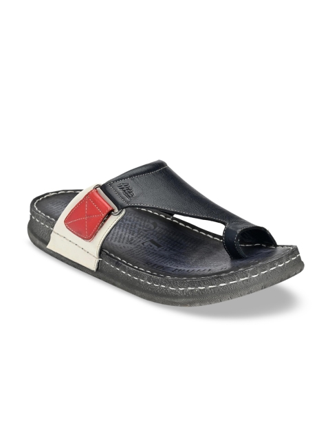 

Hitz Men Blue Leather Comfort Sandals