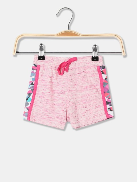 

Cherokee Girls Pink & White Colourblocked Slim Fit Regular Shorts