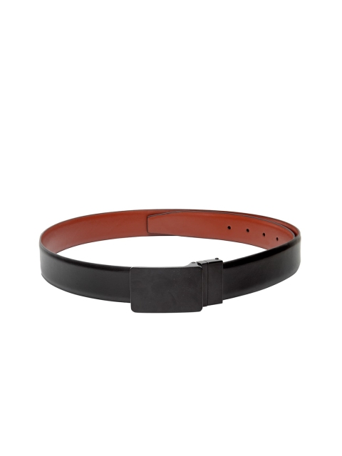 

Teakwood Leathers Men Black & Tan Brown Reversible Solid Leather Belt