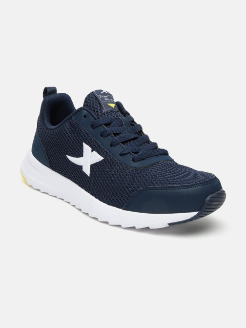 

Xtep Men Navy Blue & White Printed Athletic Runner Sneakers
