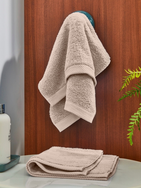 

DDecor Unisex Set Of 2 Beige Solid 550 GSM Live Beautiful Face Towels