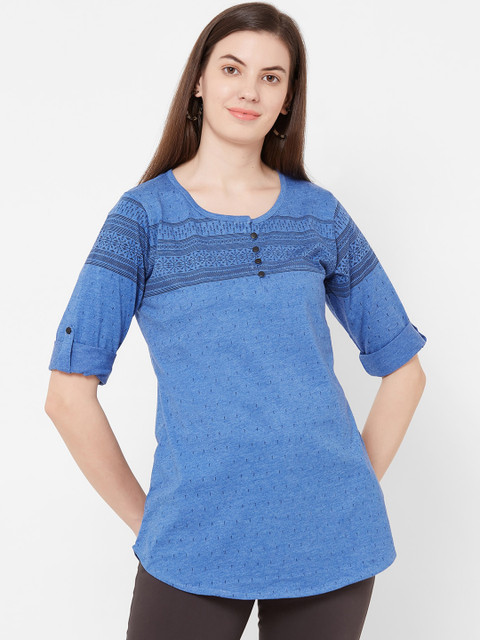 

Juliet Women Blue Solid Top