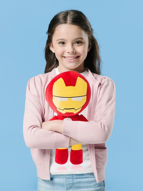 

Dimpy Stuff Kids Red & Yellow Colourblocked Superhero Iron-Man Stuffed Soft Plush Big Toy