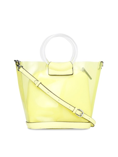

ALDO Yellow Solid Tote Bag